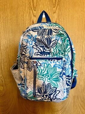 Vera Bradley Blue & Teal Botanical Backpack